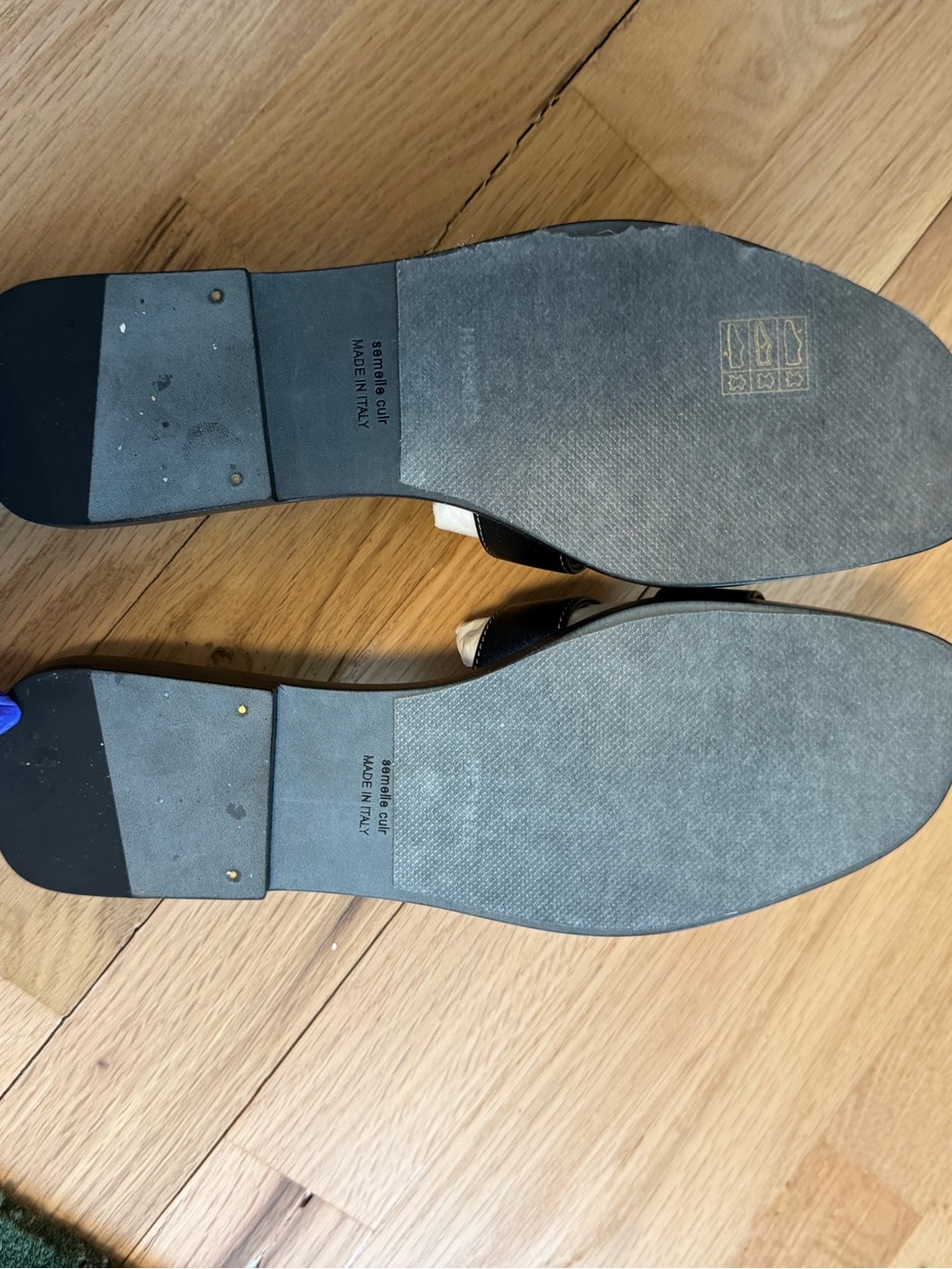 Hermes Oran Women's Sandal Sz 38 Black Box Leather NEW - Picture 4 of 7